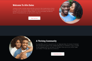 Afro Dates Homepage Image